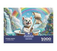 Miniature American Eskimo Dog Puzzle 1000 Pezzi Puzzle Per Gioco Familiare Pet Dog Divertimento Per Adulti Idea Regalo Uomo E Donna A Partire Dai 12 Anni70x50cm/1000pcs