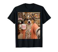 Miniature American Shepherd Dog Selfie Humor Mamma Mamma Amore Maglietta