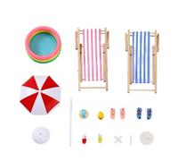 Miniature Beach Figurines - Cute Mini Realistic Summer Furniture Decor