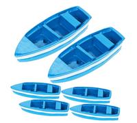 Miniature Boat Models Blu 6 Pezzi in Resina per Decorazione