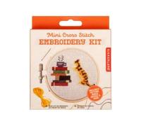 Miniature Cross Stitch with Cats and Books by Kikkerland