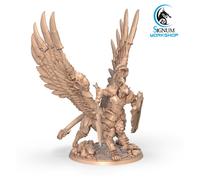 Miniature D&D/wargames Kiros the Midnight sun in resina dettagliata 3d print