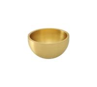 Miniature da collezione per tavolo Mini set di campane tibetane che riscaldano il cuore con il suono angelico, piccolo set di campane tibetane con mazzuolo e cuscino, campane (Gold, 4X2.3CM)