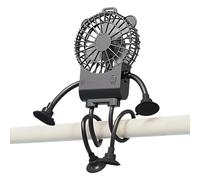 Miniature Desktop Blower - Adjustable Speed Settings, Portable Travelling Ventilator,Robot Shaped Configuration | Suction Cup Infrastructure, Office Bedside Nightstands Atmospheric Cooling Apparatuses