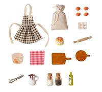 Miniature di case delle bambole, 18 oggetti di scena per la cucina di una casa delle bambole con scena di cottura
