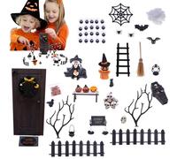 Miniature di Halloween - Display zucca a tema, accessori da viaggio per bambole - Spooky Festive piccola decorazione per la camera da letto tavolo appartamento festival casa librerie soggiorno