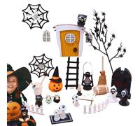Miniature di Halloween per casa delle bambole,35 Pezzi del Villaggio di Halloween Figurine di in Miniatura - del villaggio di, mini paesaggio giardino di, giocattoli