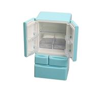 Miniature Doll Fridge - 1:12 Scale Two Door Refrigerator, Modern Kitchen Toy Appliance, Imaginative Play Household Furniture | Cute Accessory For Christmas Easter Birthday Gift
