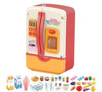 Miniature Doll House - Giocheo Per Bambini Del Frigorifero, Frigorifero Di Simulazione Di ABS Da 39% Con Vassoio Di Ghiaccio, Mensole E Bottiglie Per Pretendere Il Ruolo Di Gioco Di R