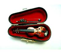Miniature Dolls House Violino 7cm In Scatola 1/12 Scala Nuovo E Imballato