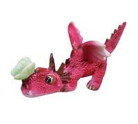 Miniature Dragon Figurine Sculpture - Fairy Garden Statue Terrarium Decoration | Mythical Creature Ornament, Fantasy Accent for Patio Desk Shelf Lawn Yard Balcony Home Office Outdoor Porch Decoration