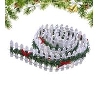 Miniature Fence - Tree Fences | Fairy Garden Accessories | Wooden Fairy Garden Accessories, Christmas Decoration, LED Light Christmas Tree Fence, Holiday Decoration, Miniature Fence For Fairy Garden