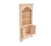 Miniature Furniture, Wooden Cabinet, 6.38x3.62 Inches, Handcrafted Figurine Shelf, Vintage Style Desk Ornament, Realistic Decorative Accessory for Doll House Setup, Desktop Display