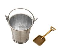Miniature Garden Tools, 2X Doll House Accessories Set, 1.57 inches Small Realistic Bucket Ornament Home Decoration, Small Landscaping Decor for Kids and Collectors