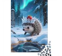 Miniature Hedgehog Jigsaw for Adults 1000Pc Brainteasing Home Decoration Gifts for Men Challenging Game 1000pcs (75x50cm)