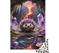 Miniature Hedgehog Jigsaw Puzzle 1000 Pezzi Per Adulti,Fantasy Cave Gioco Diabilità Impossibile Puzzle Arte Giochi Rilassamento E Intelligenza Idea Regalo Uomo E Donna 1000pcs (75x50cm)