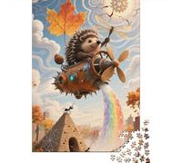 Miniature Hedgehog Jigsaw Puzzle Impossibili 1000Pcs Cartoni animati Art Decorazione Per La Casa. Rilassamento E Intelligence Per Adulti E Bambini Da 12 Anni 1000pcs (75x50cm)