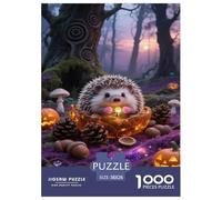 Miniature Hedgehog Jigsaw Puzzle Impossible 1000Pcs Decorazione Per La Casa. Rilassamento E Intelligence Per Adulti E Ragazzi Da 14 Anni 38x26cm/1000pcs