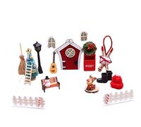 Miniature natalizie per case delle bambole, decorazioni natalizie per case delle bambole 1 set miniature simulate in scala 1:12 Cose in miniatura plastica fai-da-te per