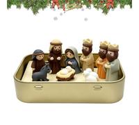 Miniature Nativity Scene, 3D Printed Nativity Figures, Tin Box Decor