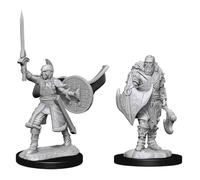Miniature non verniciate di Magic the Gathering Berserker umani altamente dettag
