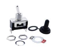 Miniature On Off Small SPST Toggle Switch Heavy Duty with Waterproof Cover 12V 6 A/250 VAC 10 A/125VAC RUAJOGYNVM
