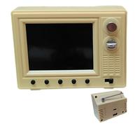 Miniature per case delle bambole, TV per case delle bambole in scala 1:12 Mini TV giocattolo ricaricabile tramite USB che può riprodurre video con schermo LCD e antenna ruotabile a 180° per ambientaz