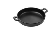 HENDI Mini contenitore per presentare e servire i cibi, con forma di casseruola, piatto da portata, tegame, vassoio da portata, non adatto a forni e a microonde, 189x147x(H) 37mm, melamina, nero