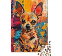 Miniature Pinscher Puzzle Sfidare 1000 Puzzle Adulti, Puzzle Creativo Decorazione Della Casa Idea Regalo Uomo E Donna 1000pcs (75x50cm)