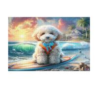 Miniature Poodle Puzzle 1000 Pezzi Rilassamento Per Adulti Cute Dog Pet Rompicapo Pressione Ridotta Giochi Da Tavolo Solo O in Gruppo Regalo Amico E Colleghi 1000 PCS