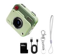 Miniature Retro Camera 1080P 32GB Expandable with 3 Straps & Smartphone Sync for Pets & Adventures Vintage Mini Digital Camera