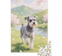 Miniature Schnauzer 1000Pcs Puzzle Classici Rilassamento Puzzle Per Adulti Creativo Regalo Decorazione Della Famiglia Per Adulti E Da Adolescente 1000pcs (75x50cm)