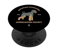Miniature Schnauzer Appreciation Society - Amante dei cani PopSockets PopGrip Adesivo