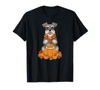 Miniature Schnauzer Autunno Ringraziamento Donna Uomo Bambini Maglietta