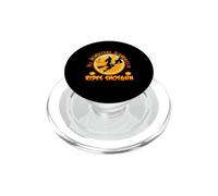 Miniature Schnauzer Dog Rides Shotgun Witch Funny Halloween PopSockets PopGrip per MagSafe