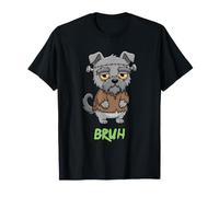Miniature_Schnauzer Frankenstein Bruh Halloween Maglietta