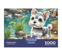 Miniature Schnauzer Puzle De 1000 Piezas Pasatiempo Creativo, Regalo, Diversión Pet Dog Juego Educativo Para Adultos Y Niños Mayores De 12 Años70x50cm/1000pcs