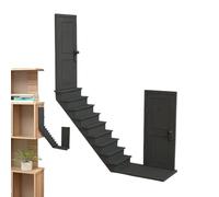 Miniature Staircase, 3D Printed Tiny Stair Model Without Armrest, Decorative Furnishing Accessory, 14 x 16,5 x 4,3 cm, for Kids' Rooms, Wall Art, Dioramas, Small Landscape Ornaments