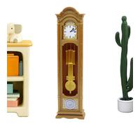Miniature Standing Clock - Victorian Realistic Furniture - Small Standing Clock Doll House Decor,for Teens Adults Collectors Home Living Room Bedroom