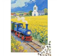 Miniature Train Puzzle 1000 Pezzi, Gioco Familiare, Festa Aziendale, Regalo Per Amore E Amico 1000pcs (75x50cm)