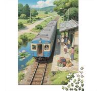 Miniature Train Puzzle 1000 Pezzi Premium, Decorazione Della Casa, Attività Per La Famiglia, Opere D'arte 1000pcs (75x50cm)