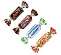 Miniatures Assortiti Barretta di Cioccolato Bounty, Twix, Mars e Snickers 2 kg