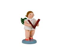 Miniaturfigur Angelo Con Holzklapper Colorato Altezza 6cm Cherub Messaggero Dio