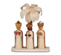 Miniaturfigur Tre Re Magi Su Piedistallo Con Palma Natura Altezza = 10,5cm Nuovo
