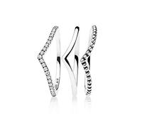 Minibees Anello Desiderio Scintillante Argento Sterling 925, Zirconia Cubica