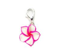 Miniblings Frangipani Charm Zipper Pull Pendant Flower Blossom Plumeria Pink