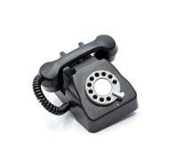 Miniblings Spilla a forma di telefono con ricevitore, quadrante nero retrò, gioiello fatto a mano alla moda, 35mm, Plastica, non noto