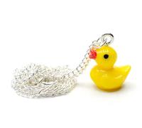 Miniblings Squeaky Duck Chain Necklace 45cm Squeaky Duck Duck Bathtub