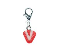 Miniblings Strawberry Charm Zipper Pull Pendant Fruits Fruit Berry Slice Red