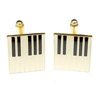 Miniblings Tastiera di Pianoforte Gemelli Box Piano Pianista Pianoforte - Gioielli a Gemelli Bottoni della Camicia da Uomo Mi Scatola di Legno Incluso